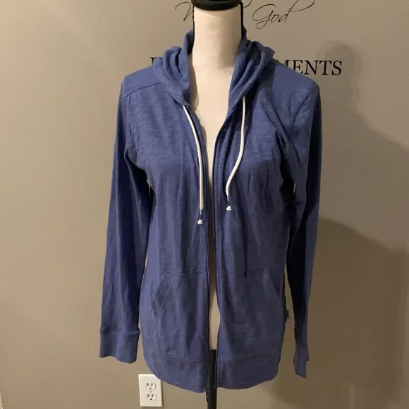 Eddie Bauer Women's Lightweight Indigo Zip-Up Hoodie - Picture 1 of 5